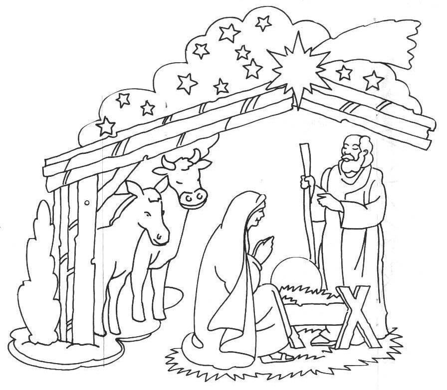 Coloring Pages Of Jesus In The Manger at GetDrawings | Free download