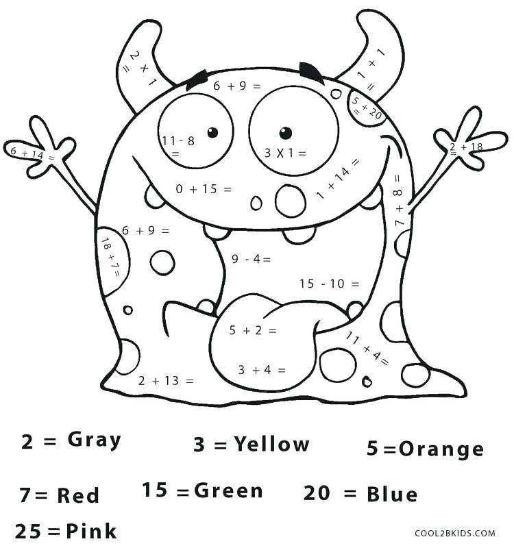 Multiplication Facts Coloring Worksheets