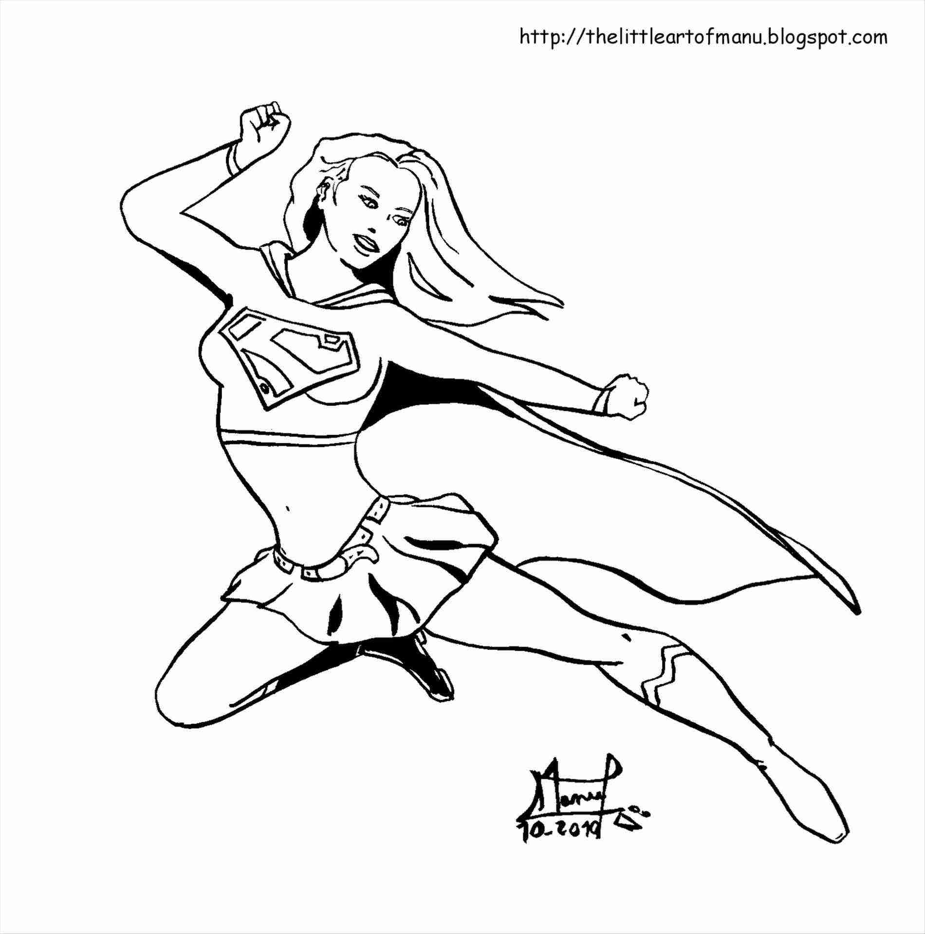 coloring-pages-of-supergirl-at-getdrawings-free-download