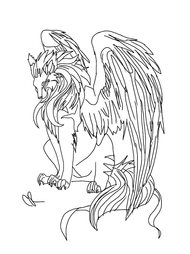 Coloring Pages Of Wolves With Wings At Getdrawings Free Download