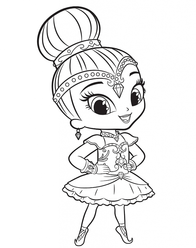 Shimmer Shine Coloring Pages at GetDrawings Free download