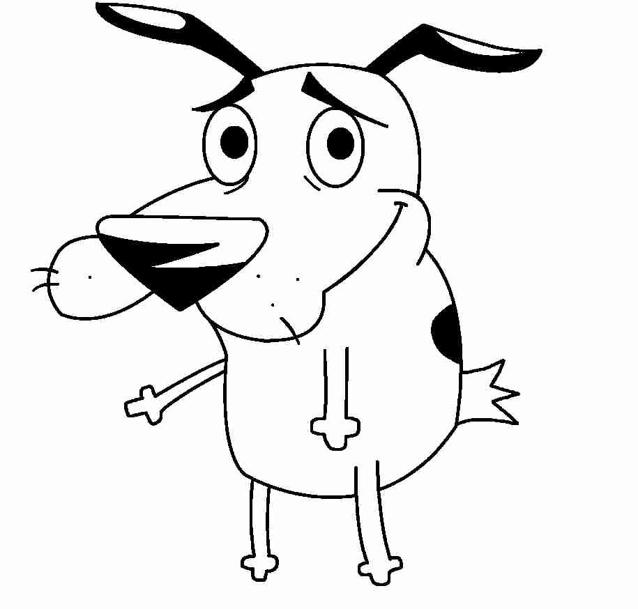 Courage The Cowardly Dog Coloring Pages - All About Cow Photos