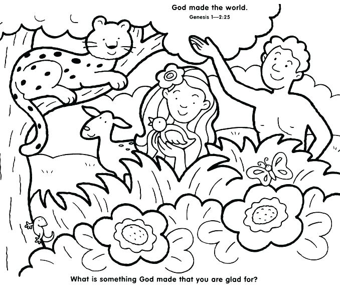 Creation Of The World Coloring Pages At Getdrawings 