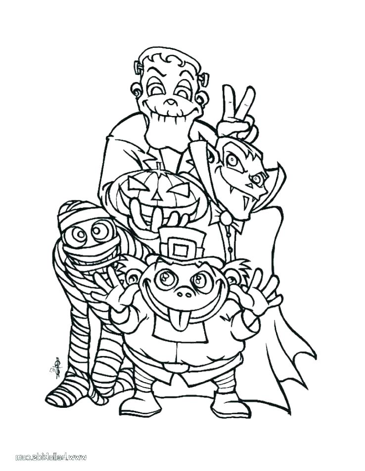 Creepy Halloween Coloring Pages at GetDrawings | Free download