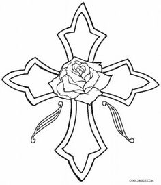 Cross With Flowers Coloring Pages At Getdrawings 