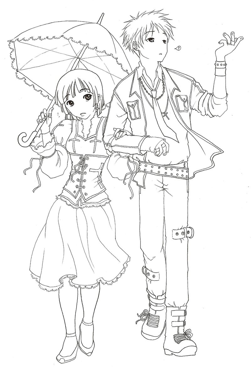 800x1172 Awesome Anime Couple Coloring Pages Coloring Pages For Child.