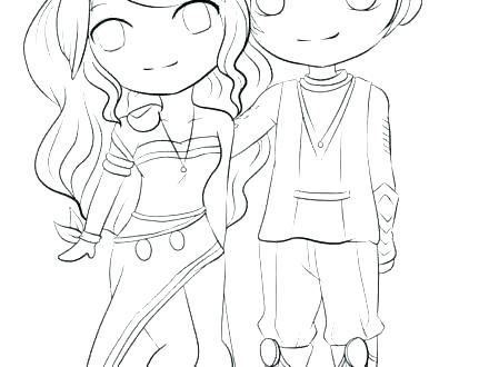 Cute Anime Couple Coloring Pages at GetDrawings | Free download