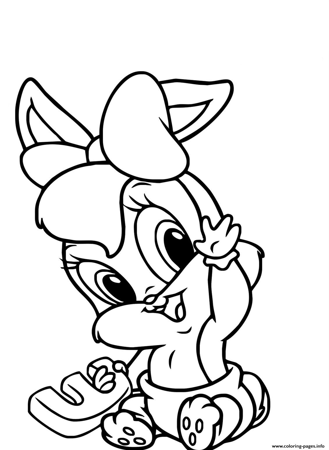 Cute Bunny Coloring Pages To Print At Getdrawings Free Download