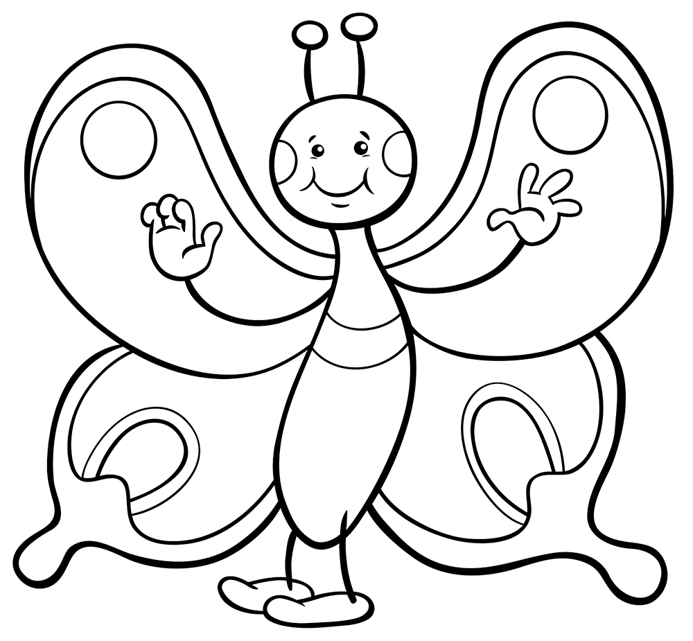 Cute Butterfly Coloring Pages at GetDrawings | Free download