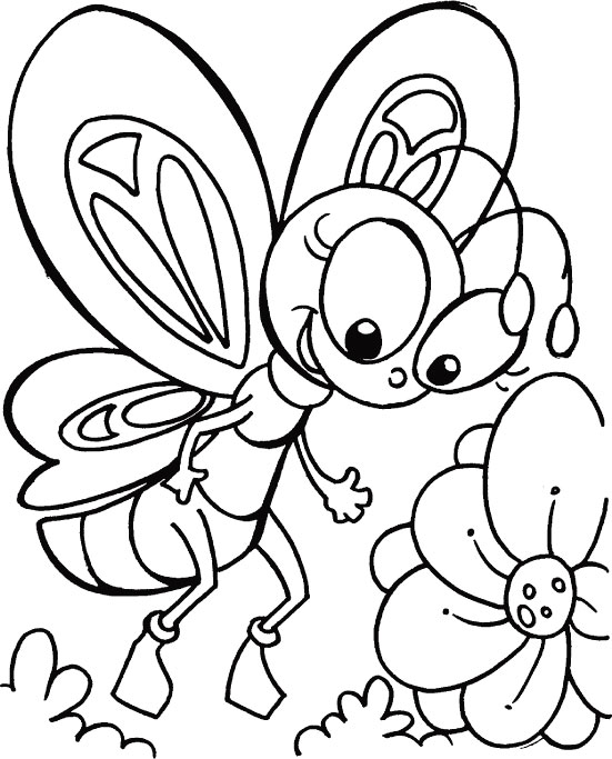 Cute Butterflies Coloring Pages - Easy Cute Butterfly Coloring Pages