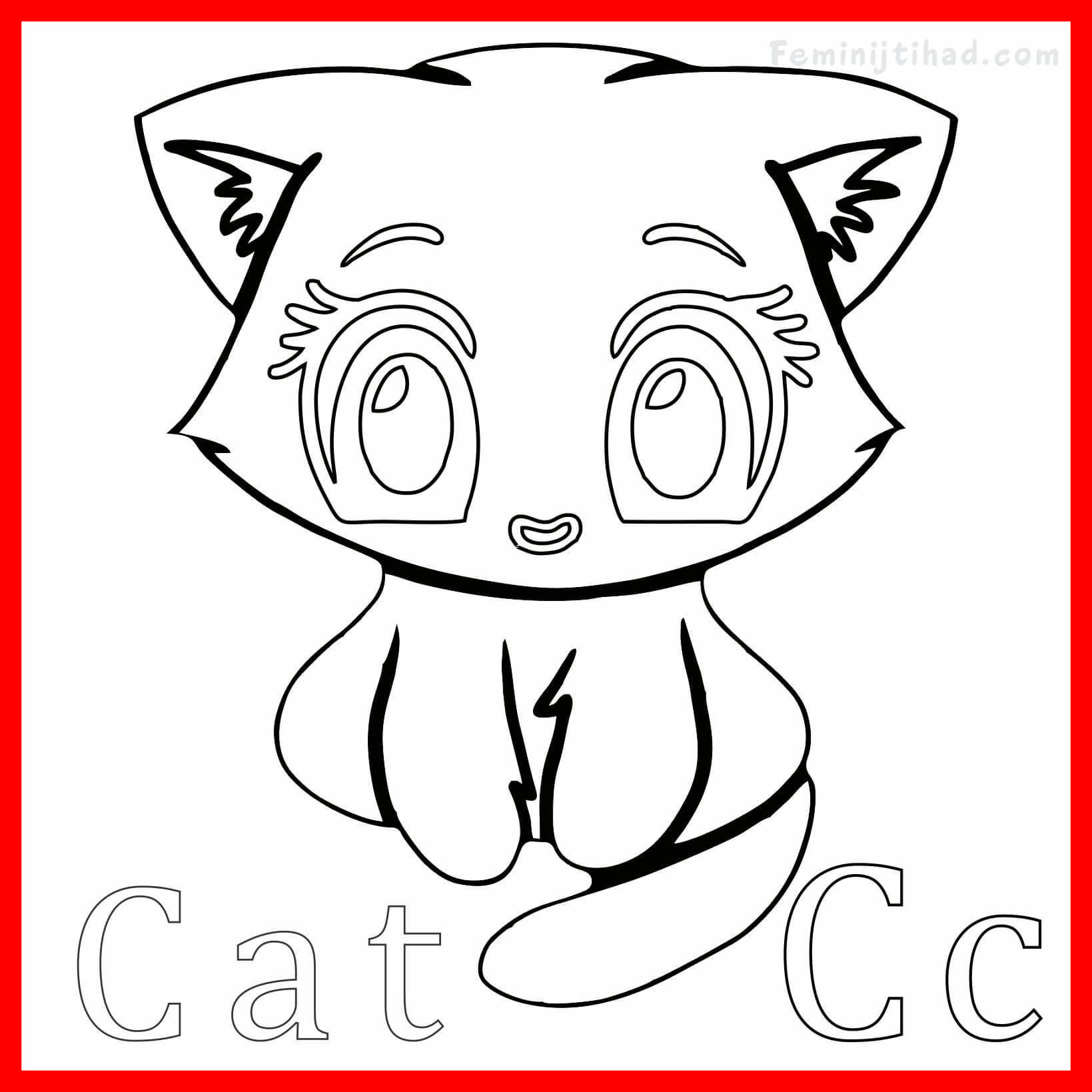 Cute Cat Coloring Pages at GetDrawings Free download