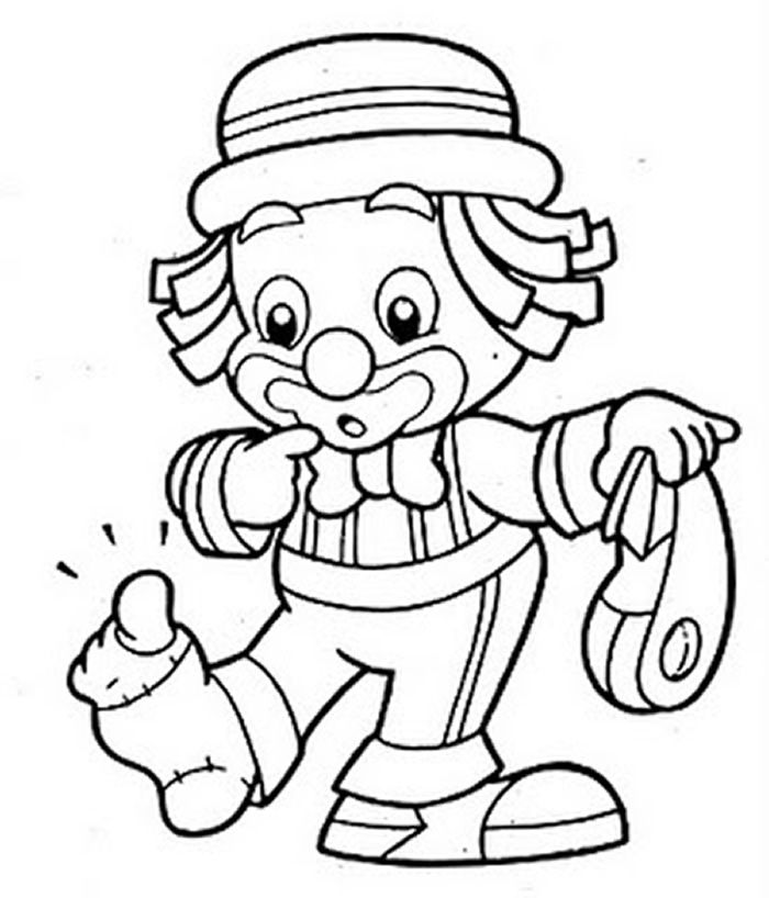 Cute Clown Coloring Pages at GetDrawings | Free download