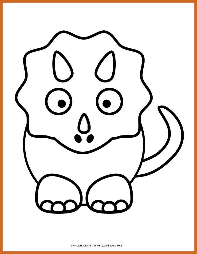 Cute Dino Coloring Pages At Getdrawings | Free Download