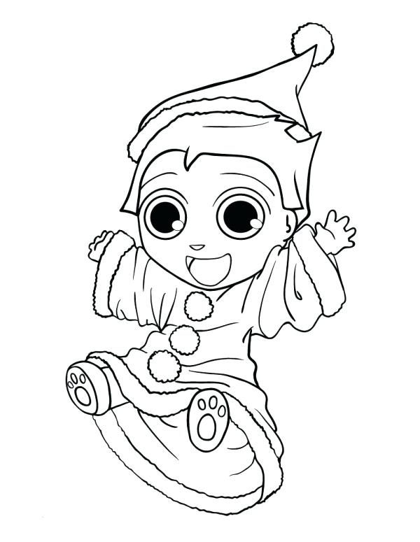 Cute Elf Coloring Pages at GetDrawings | Free download