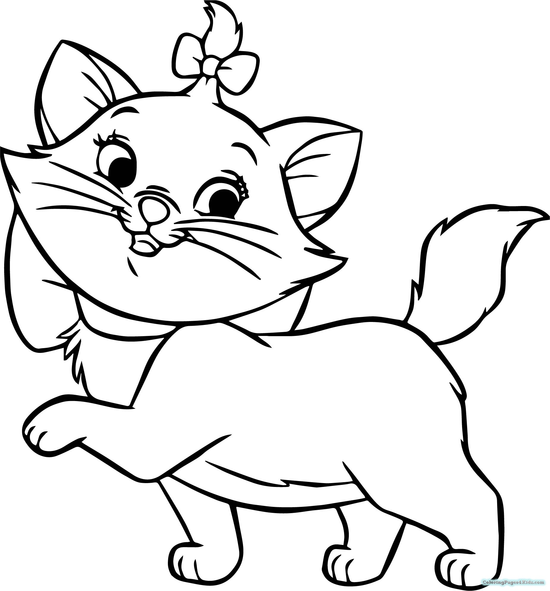Cute Kitten Coloring Pages at GetDrawings | Free download