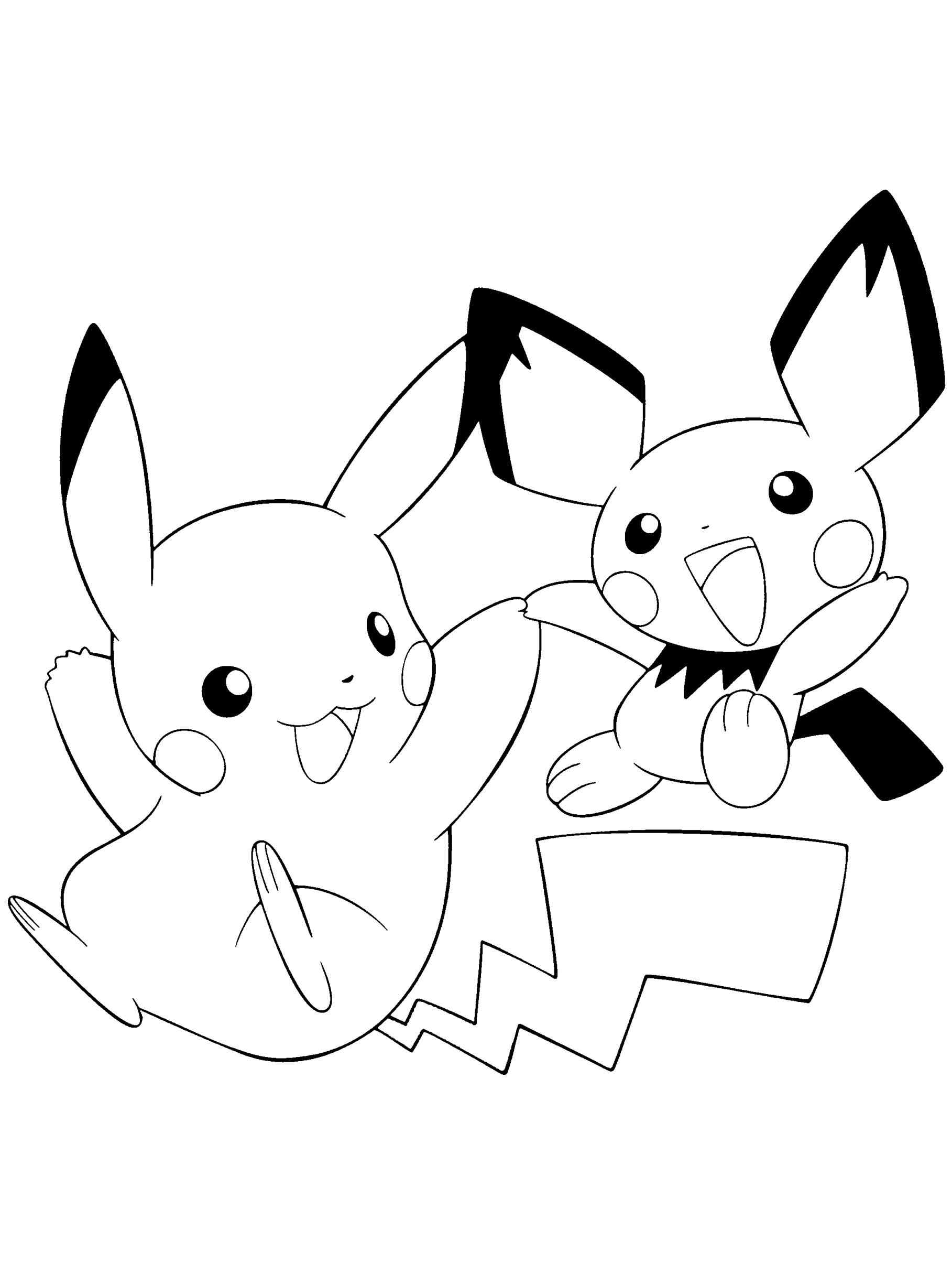 Cute Pikachu Coloring Pages at GetDrawings Free download