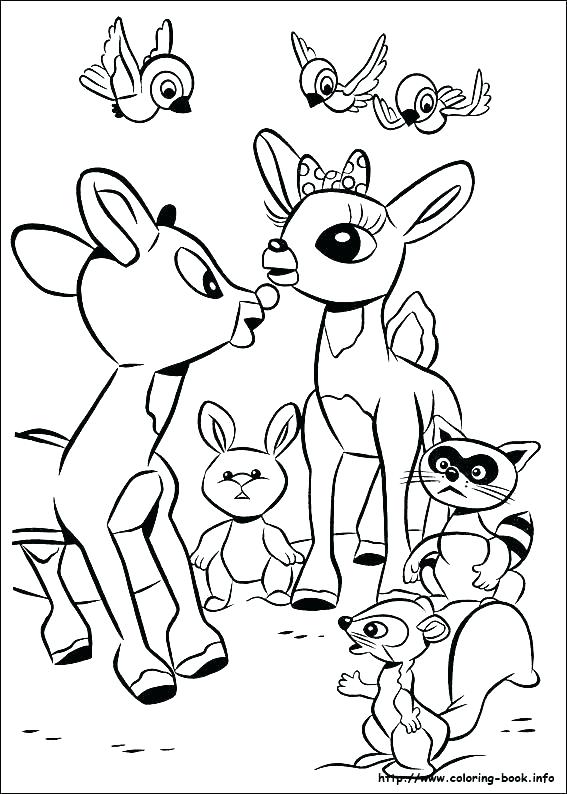 Cute Reindeer Coloring Pages at GetDrawings | Free download