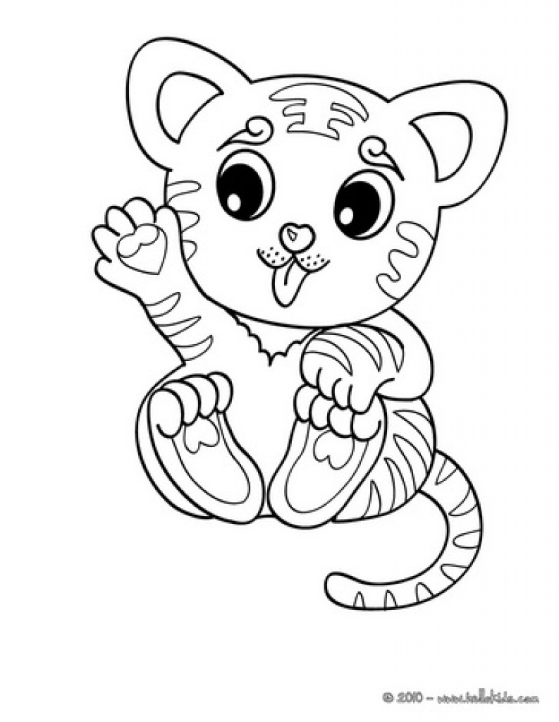 Cute Tiger Coloring Pages At Getdrawings Free Download