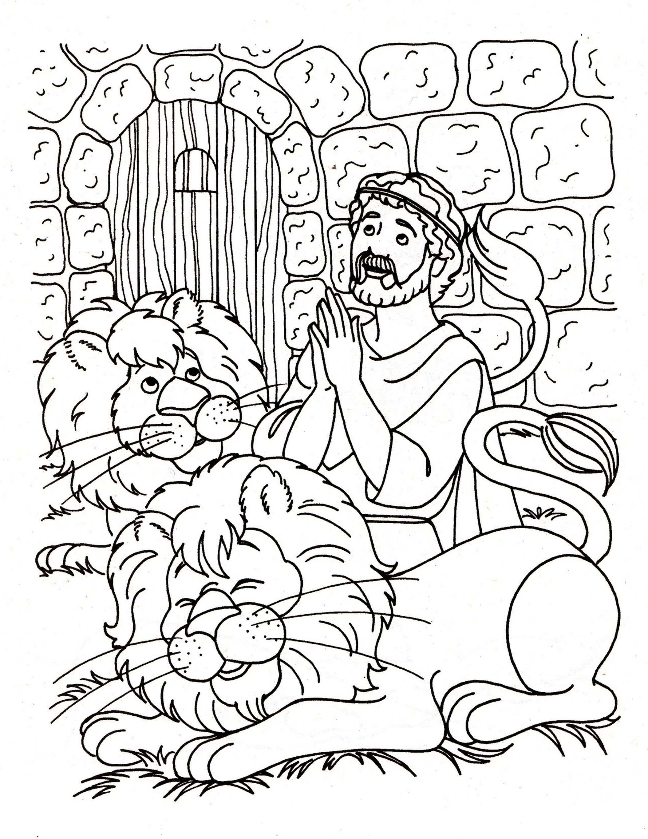 daniel-in-the-lions-den-coloring-page-at-getdrawings-free-download