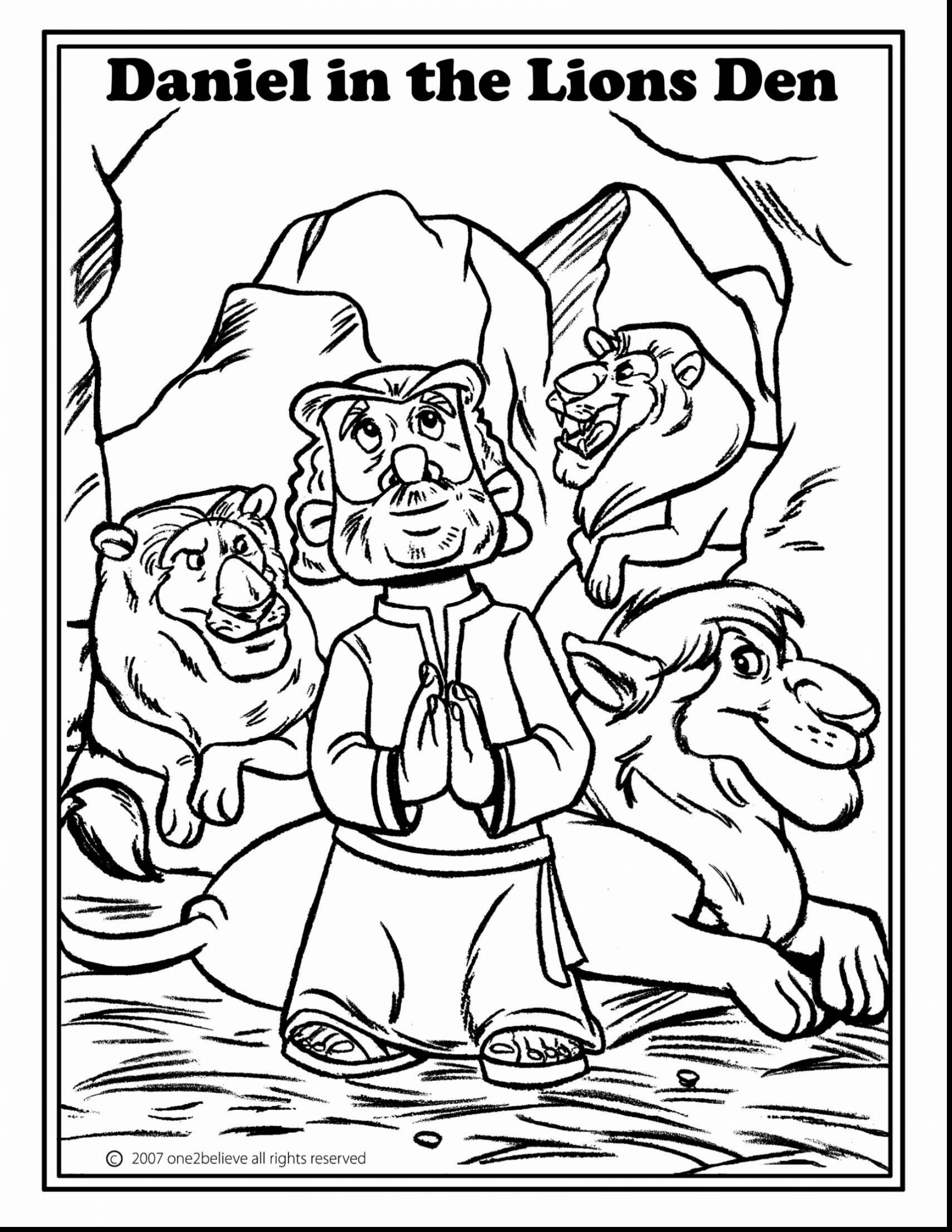 Daniel In The Lions Den Coloring Page at GetDrawings | Free download