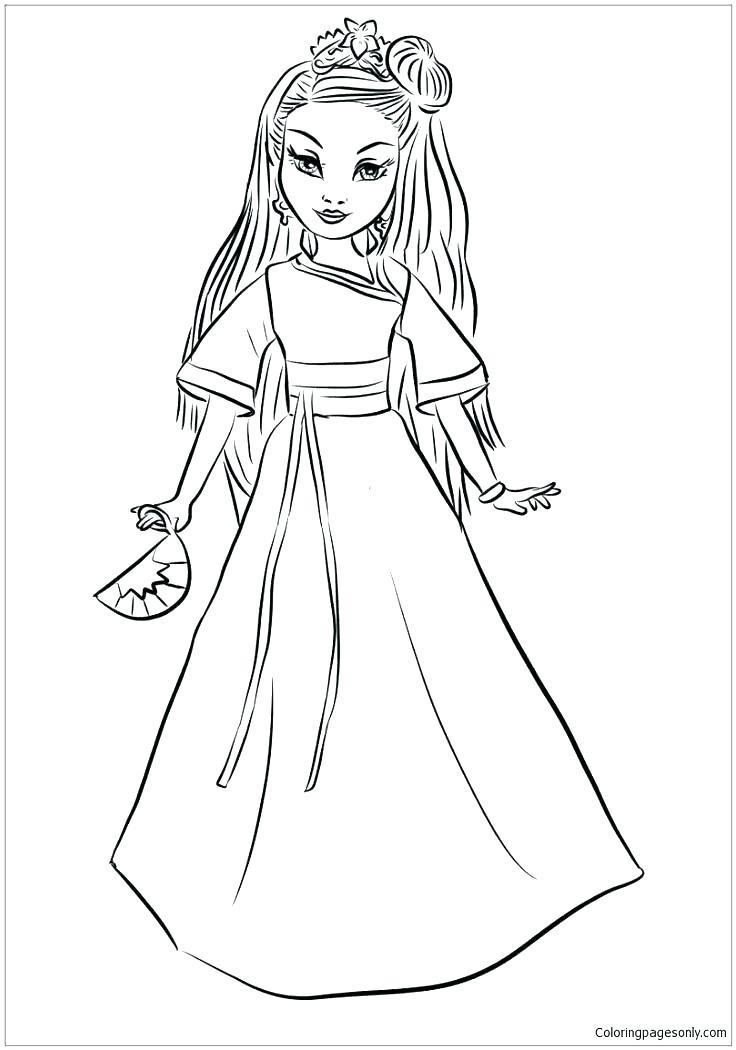 Descendants Coloring Pages Evie at GetDrawings | Free download