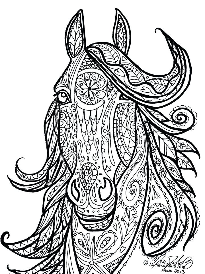 Detailed Horse Coloring Pages at GetDrawings | Free download