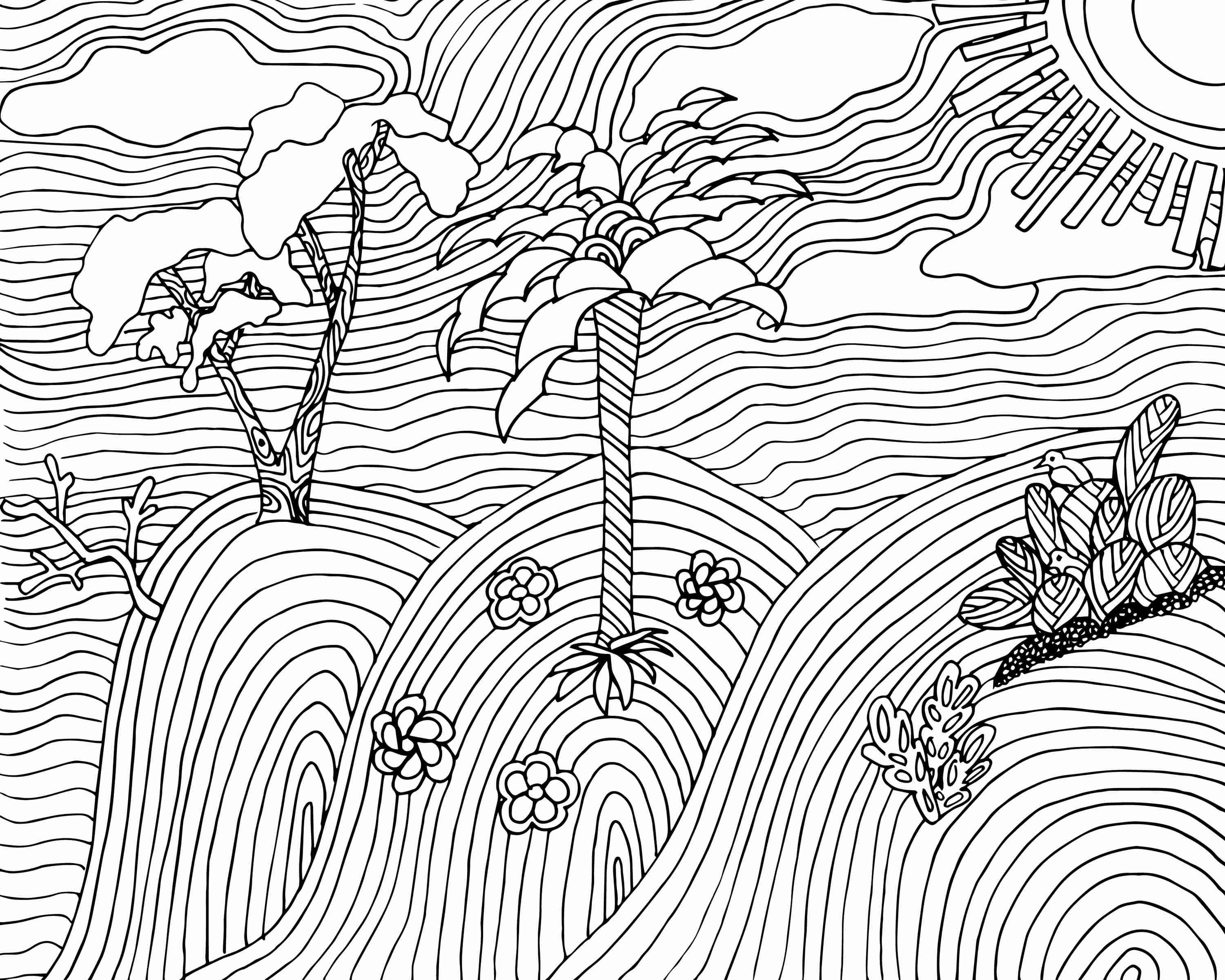 Detailed Landscape Coloring Pages For Adults at GetDrawings | Free download