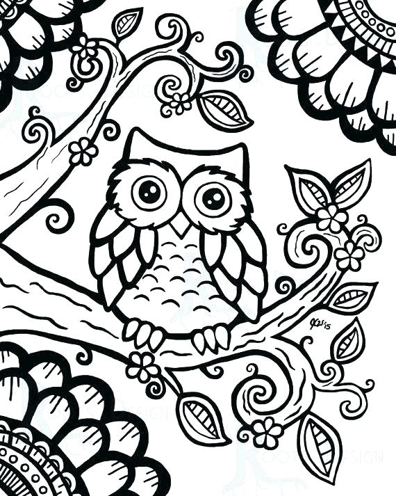 Detailed Owl Coloring Pages at GetDrawings | Free download