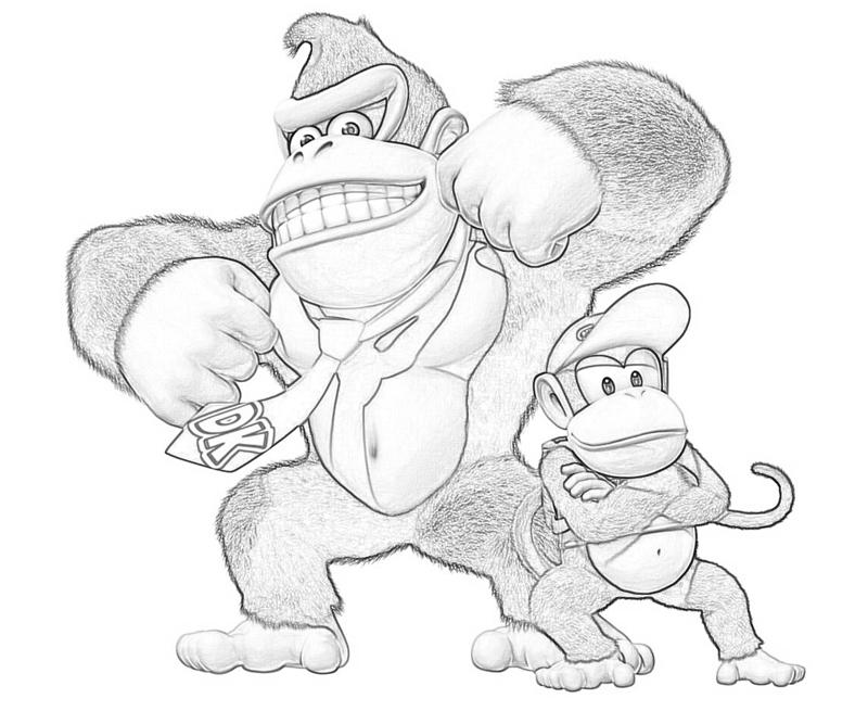 Featured image of post Diddy Kong Donkey Kong Coloring Pages Mario tennis open donkey kong soundboard from mario tennis open of the nintendo 3ds