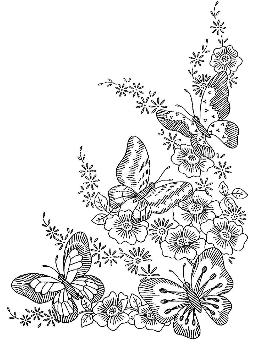 Difficult Flower Coloring Pages At Getdrawings Free Download