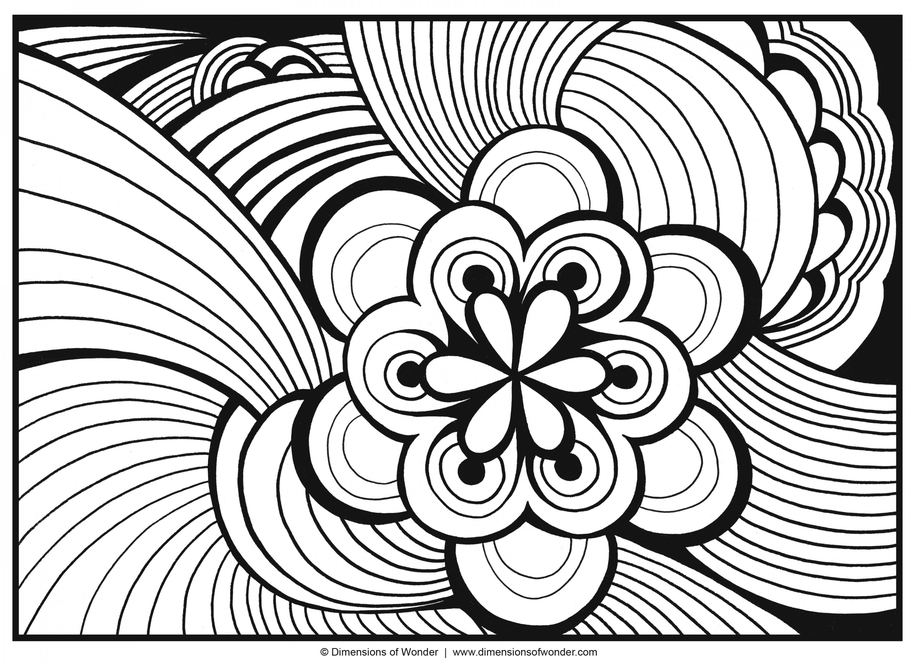 501 Simple Difficult Flower Coloring Pages for Kids