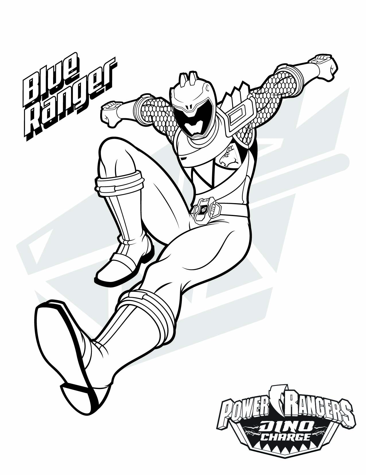 Dino Charge Coloring Pages At GetDrawings | Free Download