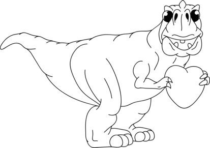 Dinosaur Valentine Coloring Pages at GetDrawings | Free download