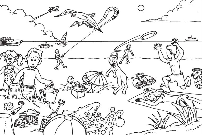 Disney Beach Coloring Pages at GetDrawings | Free download