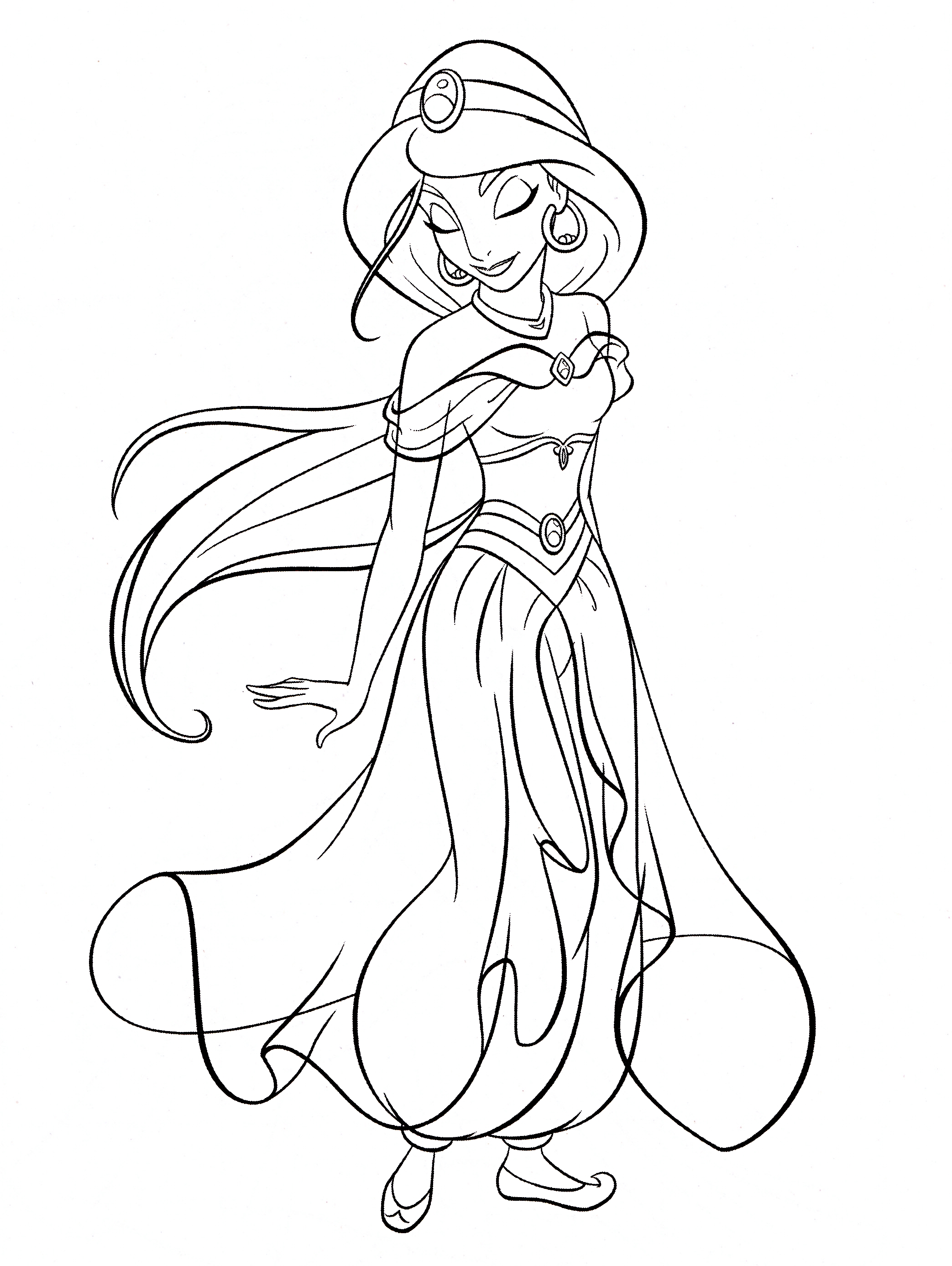 Disney Jasmine Coloring Pages At GetDrawings | Free Download