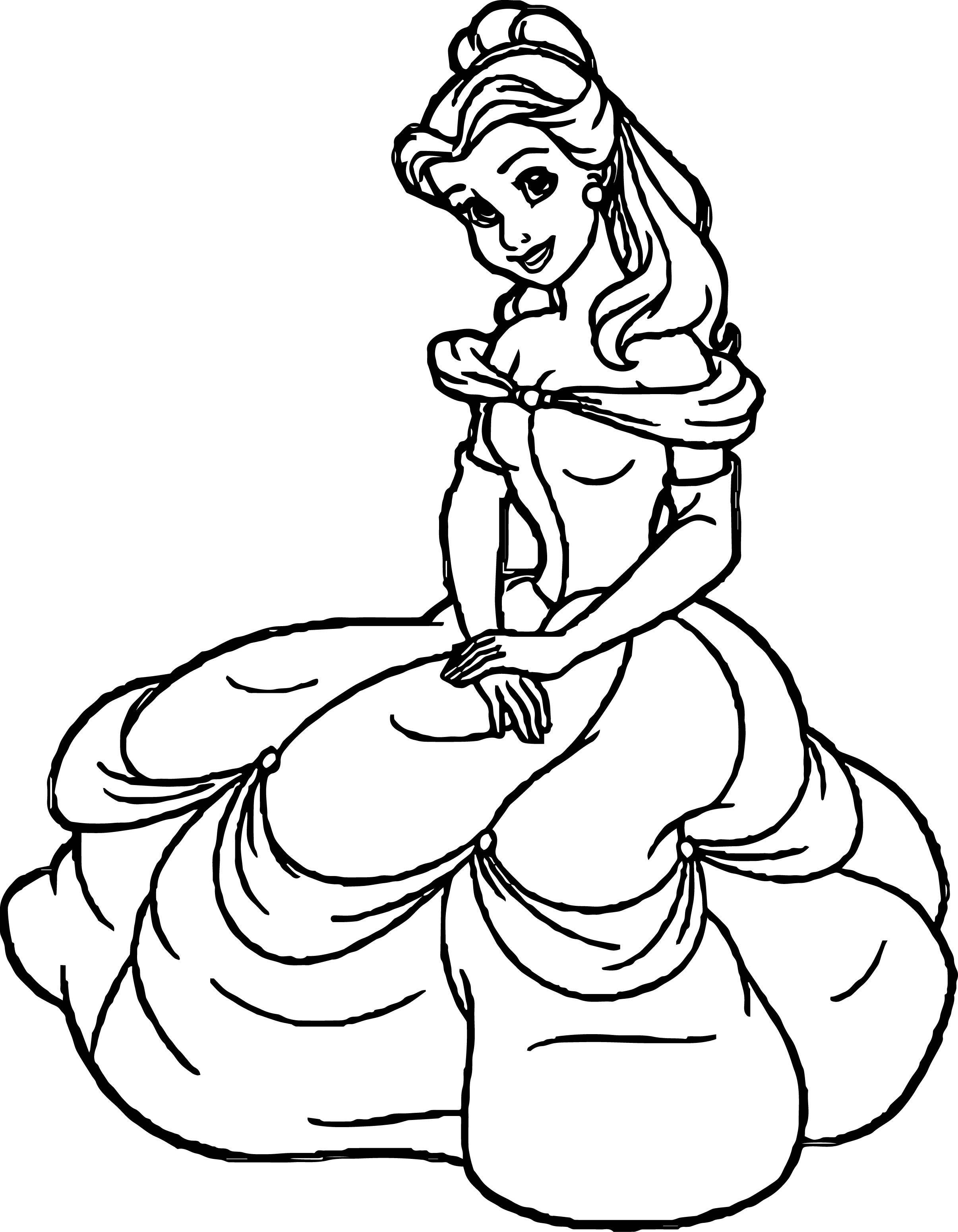 Disney Princess Belle Coloring Pages At Getdrawings Free Download 8298