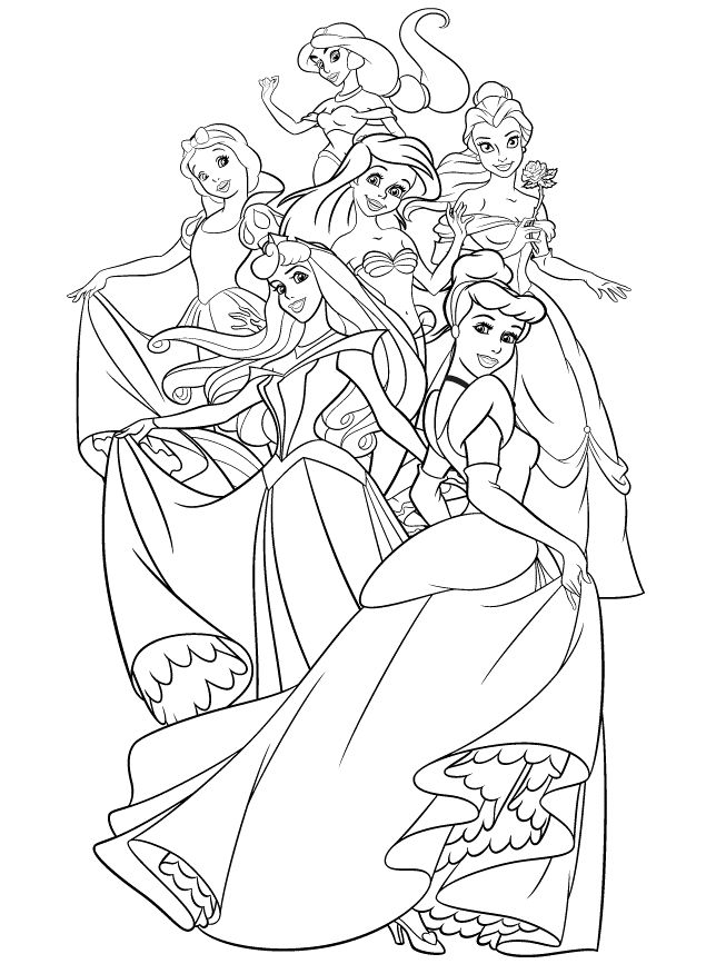 Disney Princess Coloring Pages For Adults at GetDrawings | Free download