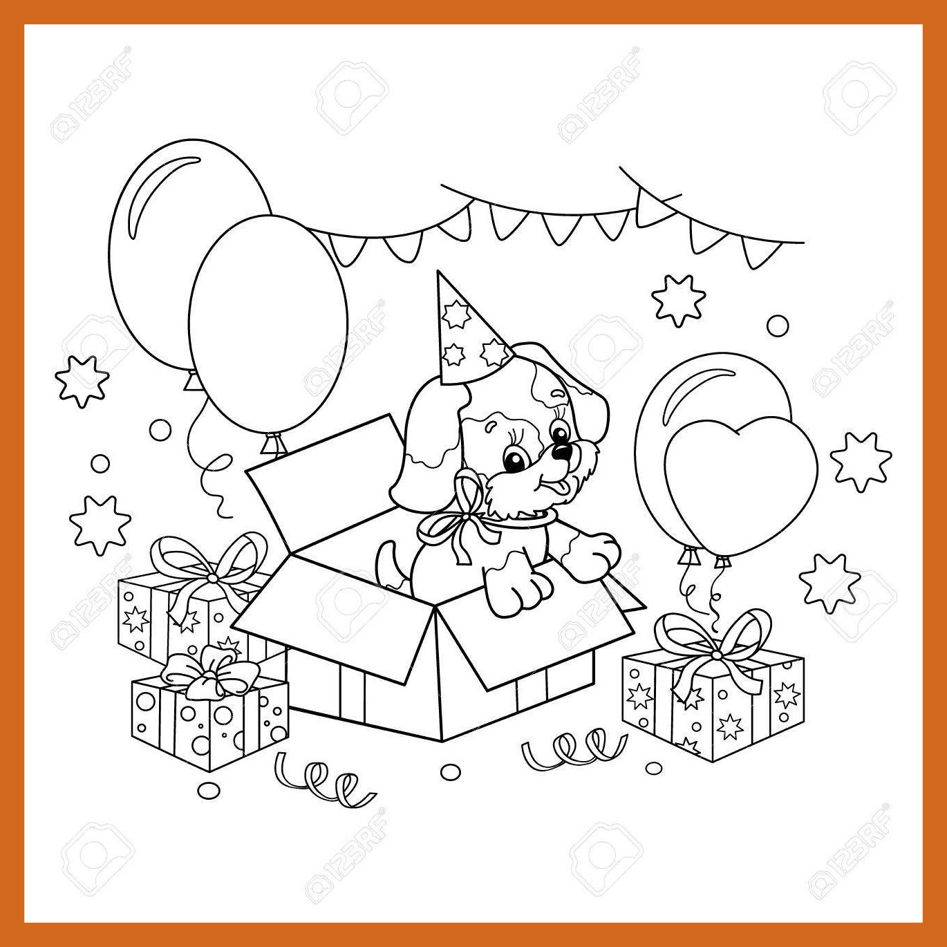 Dog Birthday Coloring Pages at GetDrawings | Free download