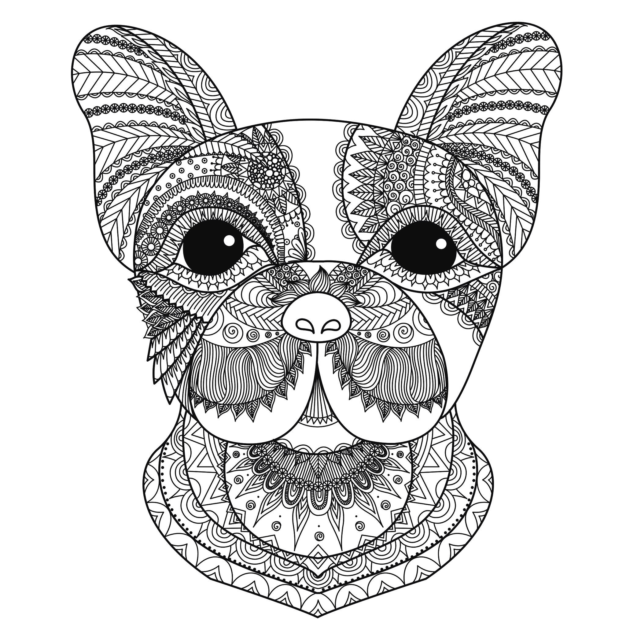 Dog Coloring Pages Adults At GetDrawings Free Download