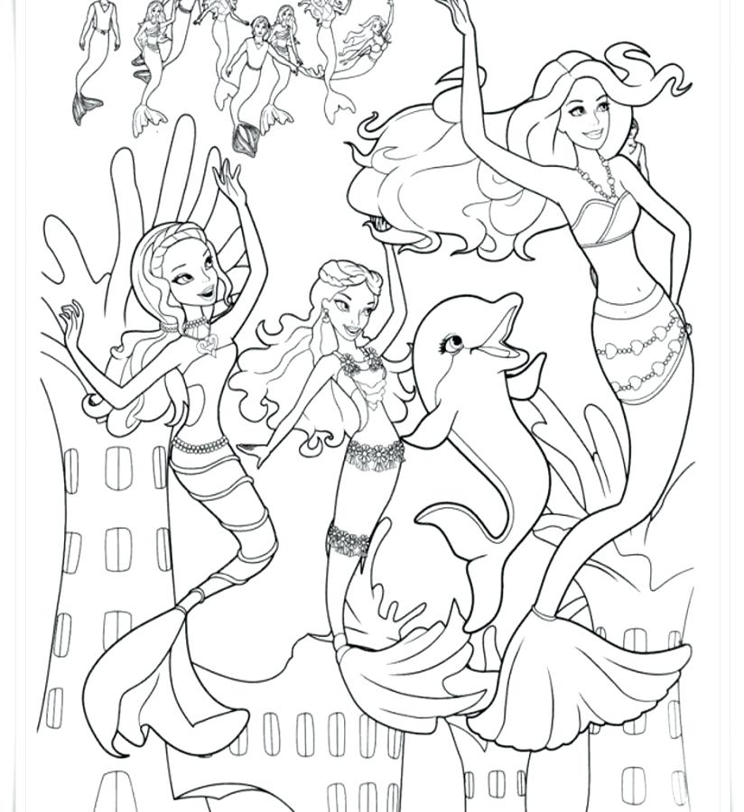 Dolphin And Mermaid Coloring Pages at GetDrawings | Free download