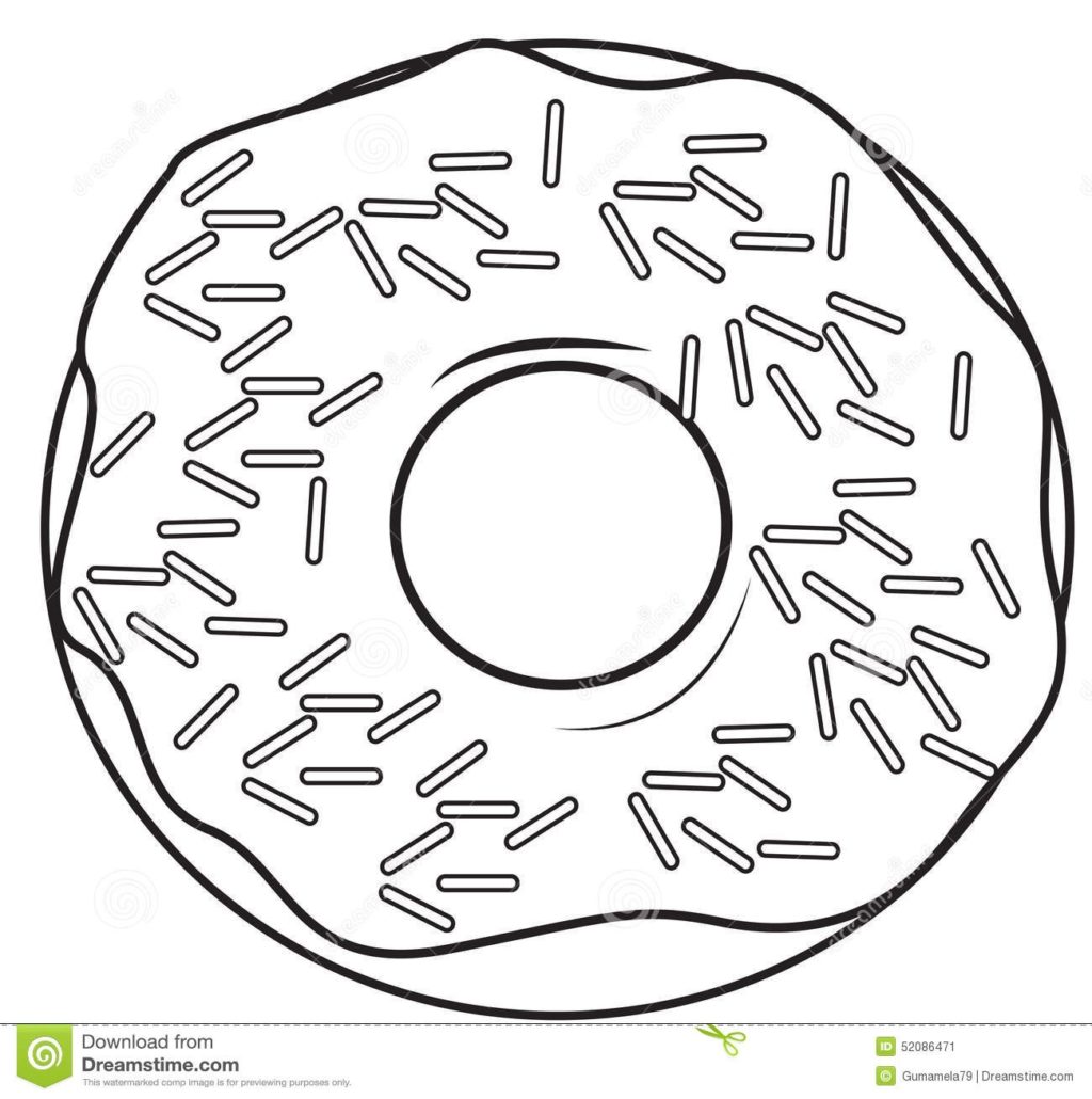 Donut Coloring Page at GetDrawings Free download