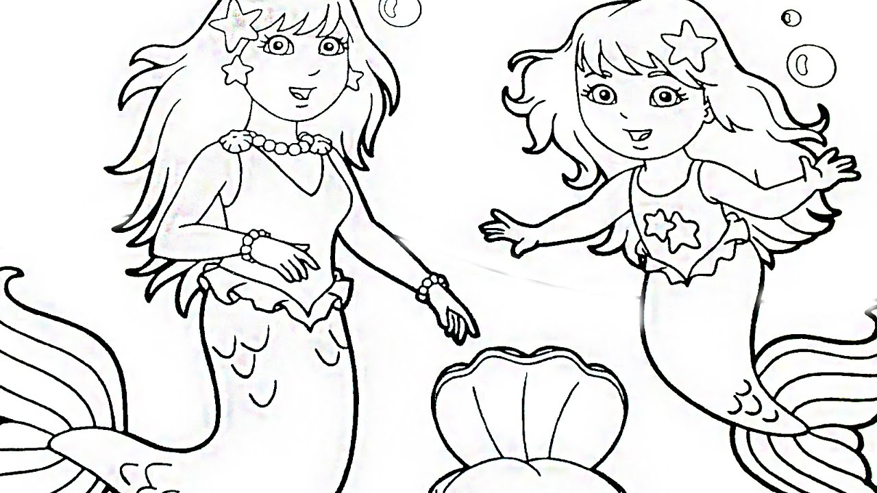 Dora Mermaid Coloring Pages at GetDrawings Free download