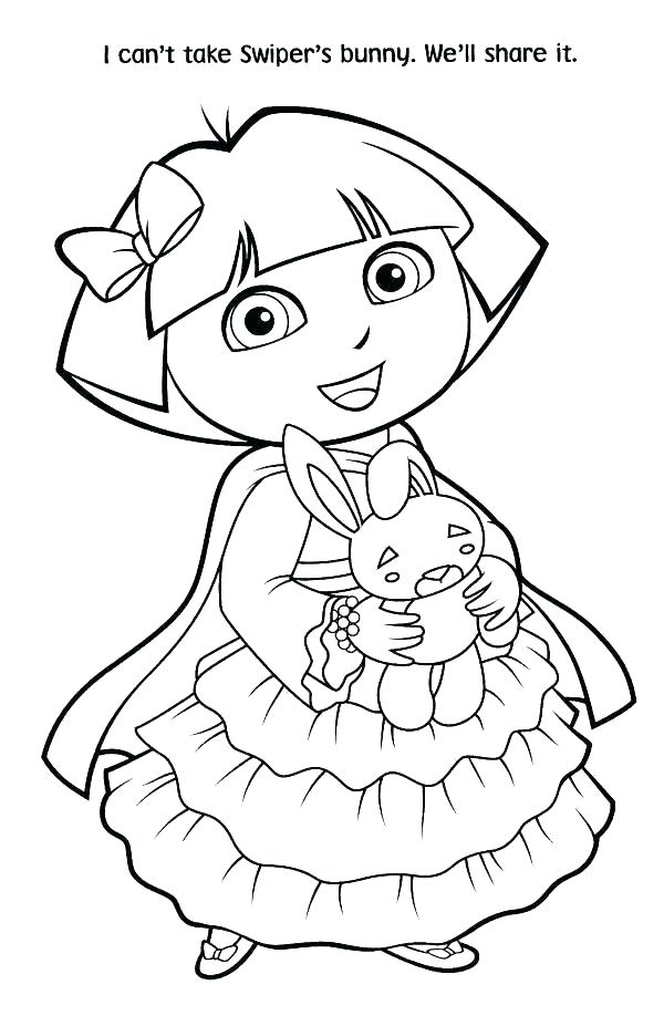 Dora The Explorer Christmas Coloring Pages at GetDrawings | Free download