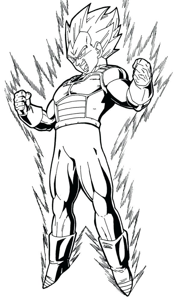 Dragon Ball Z Coloring Pages Vegeta At Getdrawings Free Download