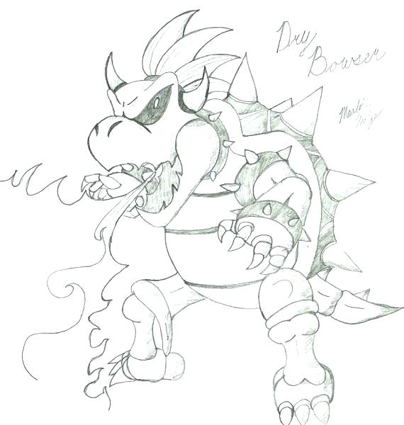 570x600 Dry Bowser Coloring Pages Coloring Pages Coloring Picture C...