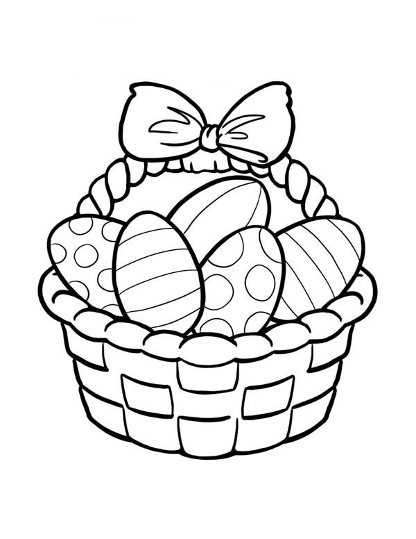 Easter Bunny With Basket Coloring Pages at GetDrawings | Free download