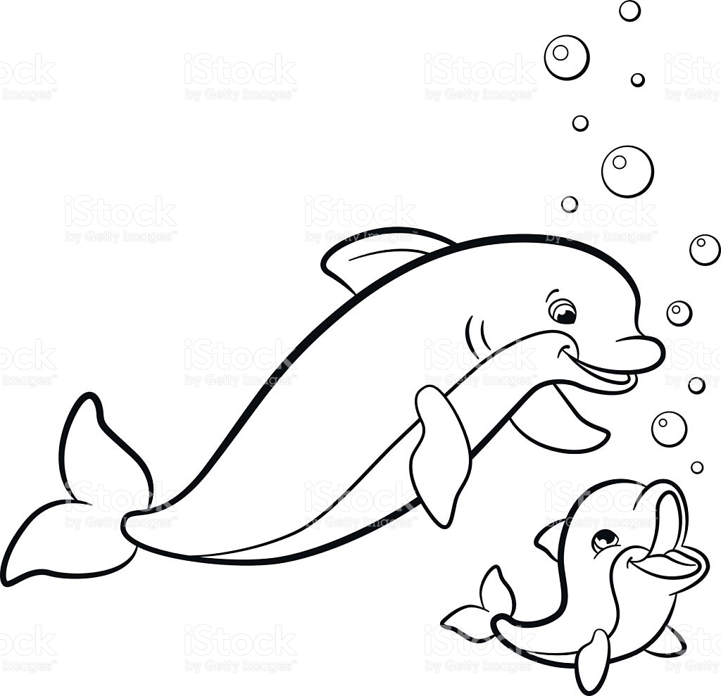 Easy Dolphin Coloring Pages at GetDrawings | Free download