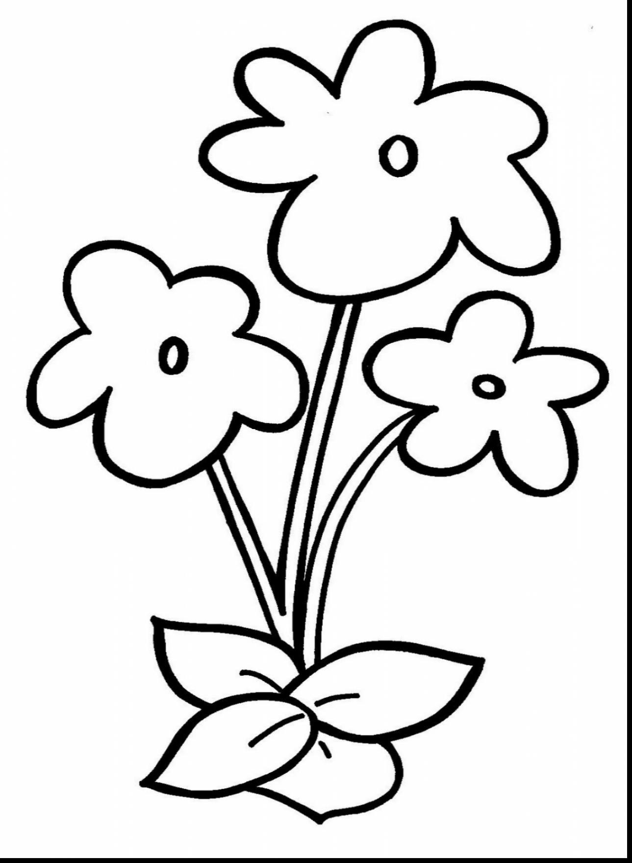 Easy Flower Coloring Pages at GetDrawings | Free download