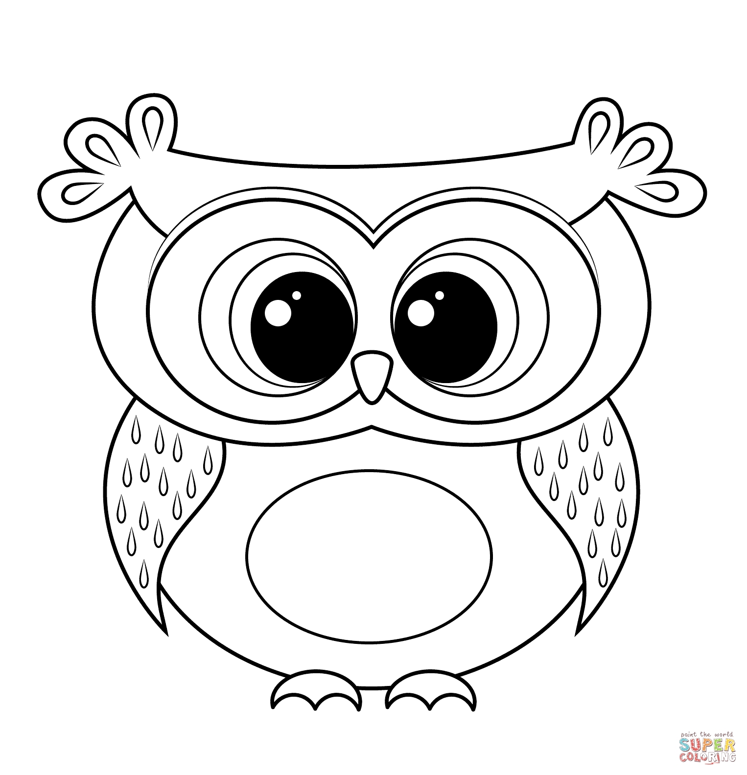 Easy Owl Coloring Pages At Getdrawings Free Download