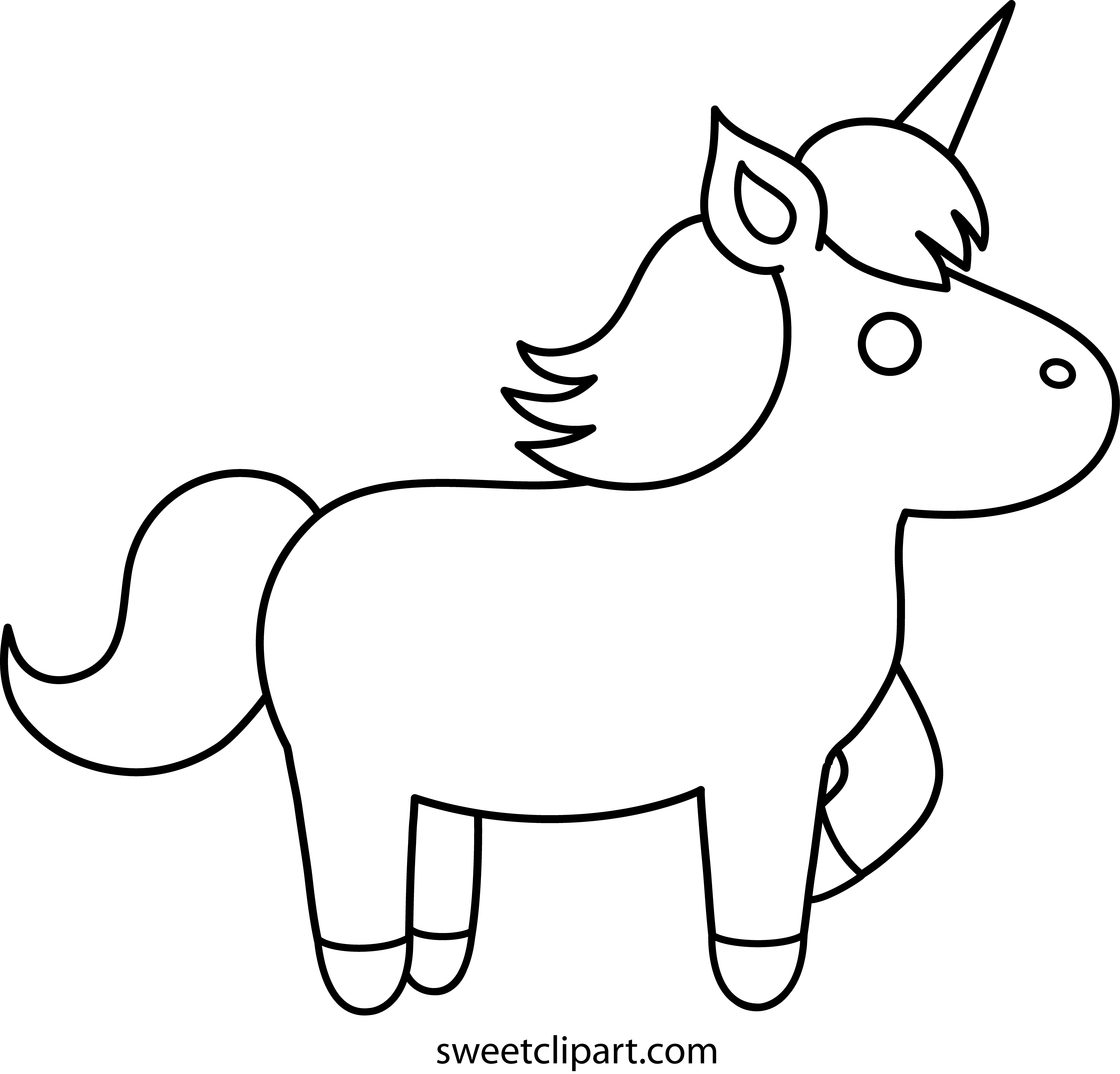 Easy Unicorn Coloring Pages at GetDrawings | Free download